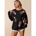 thumbnail image 5 of Sudadera con capucha y parches de purpurina, camiseta vintage, ropa de calle de manga larga ajustada estilo Harajuku, ropa de mujer, camiseta navideña, otoño e invierno 2024, 5 of 5