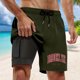 thumbnail image 2 of Bañador para hombre con forro compresivo - 95 % poliéster, cintura elástica, estampados coloridos, bolsillos para la playa/natación (S-XXXXXL), 2 of 4