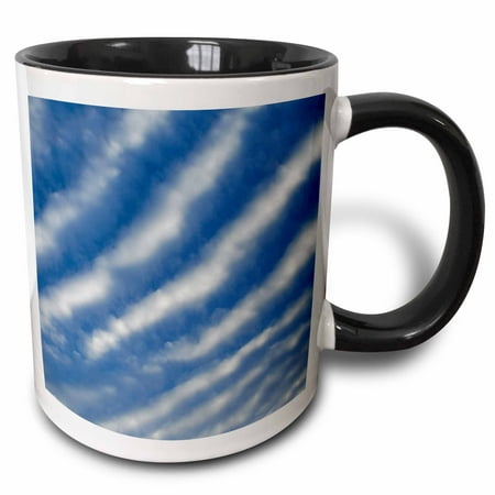 3dRose Mackerel Sky, Altocumulus (medium level) Clouds - US44 FVI0025 - Franklin Viola, Two Tone Black Mug, (Best Food For Vizsla)