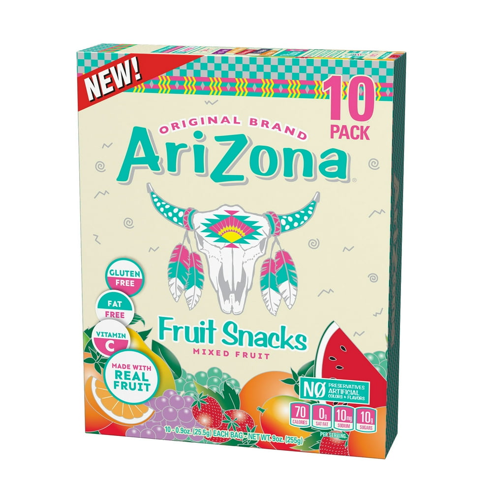 AriZona GlutenFree Mixed Fruit Snacks, 0.9 Oz, 10 Count