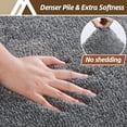 thumbnail image 4 of Extra Thick Bath Rugs for Bathroom - Anti-Slip Bath Mats Soft Plush Yarn Shaggy 100% Strong Mirco Polyeste Mat Living Room Bedroom Mat Floor Water Absorbent(Dark Grey,16x24 - Inches), 4 of 8