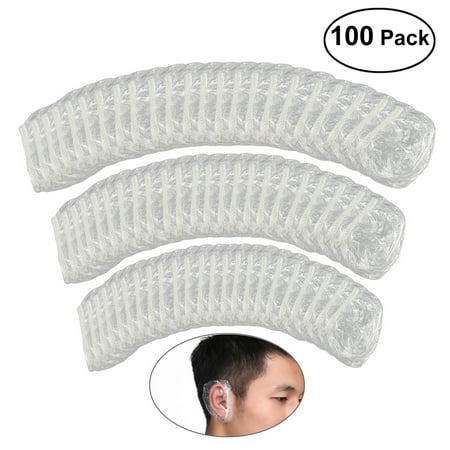VORCOOL 100pcs Disposable Clear Shower Water Ear Protector Cover