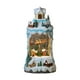 thumbnail image 1 of Centro de mesa con globo de nieve navideño iluminado, imagen de resina, decoración navideña nocturna Papá Noel volador, 1 of 9