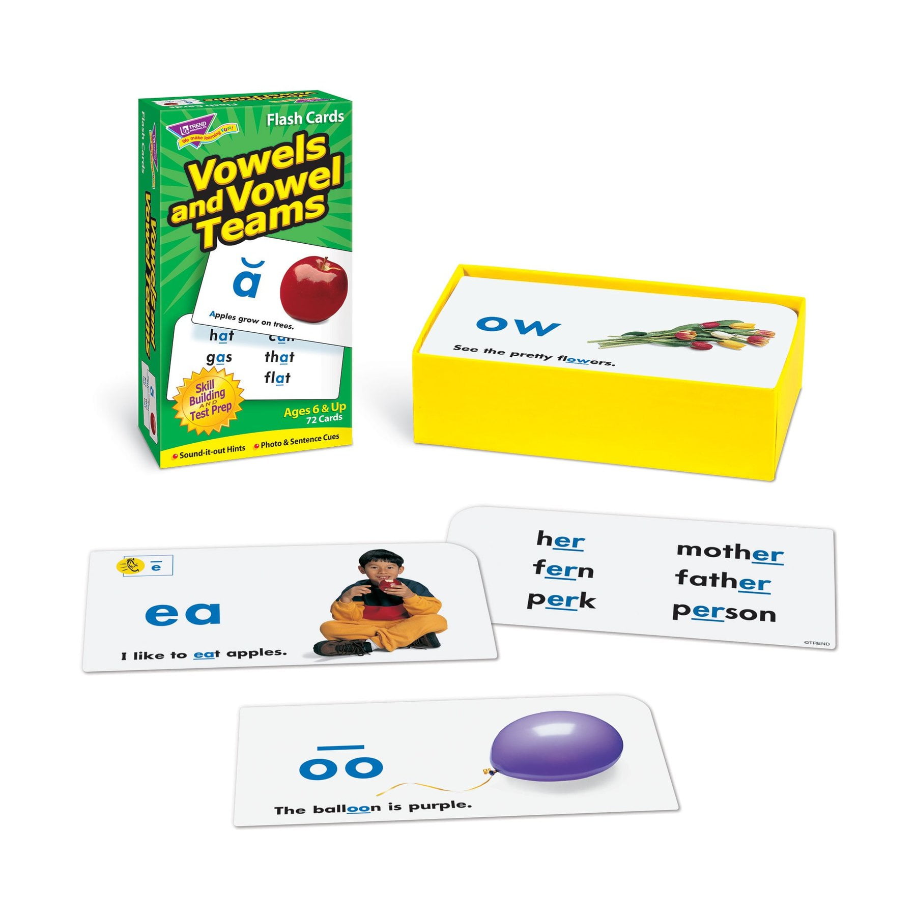 Trend 53008 Vowels and Vowel Teams Skill Drill Flash Cards Tep53008 for sale online 