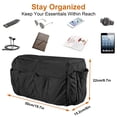 thumbnail image 7 of Hootek Sofa Armrest Organizer with 14 Pockets, Couch Caddy Remote Holder for Recliner, Non-Slip Arm Chair Storage Organizer, Waterproof, Foldable, Fits Most Sofas and Armchairs, Black, 7 of 7