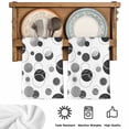 thumbnail image 5 of Grey Black Polka Dots Kitchen Towels Set of 3, Modern Abstract Art Absorbent Dish Towels for Kitchen, Microfiber Hand Towel, Quick Drying Tea Towel for Cleaning Decorative Dishcloths Geometric, 5 of 7