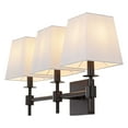 thumbnail image 4 of SAFAVIEH Clelia 3-Light LED Orb Metal Wall Sconce with White Shade, 4 of 8