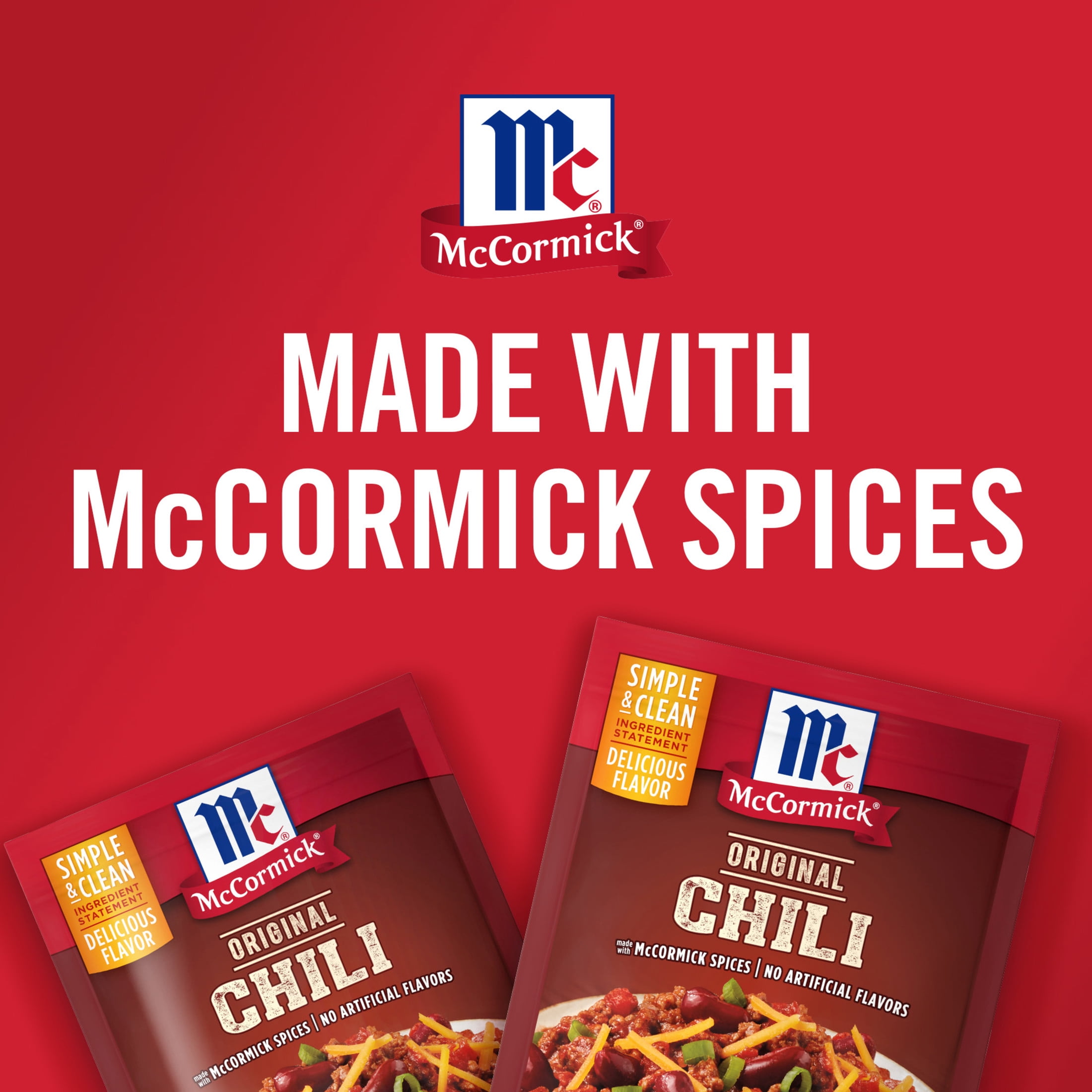 (8 pack) McCormick Chili Seasoning Mix, 1.25 oz Packet