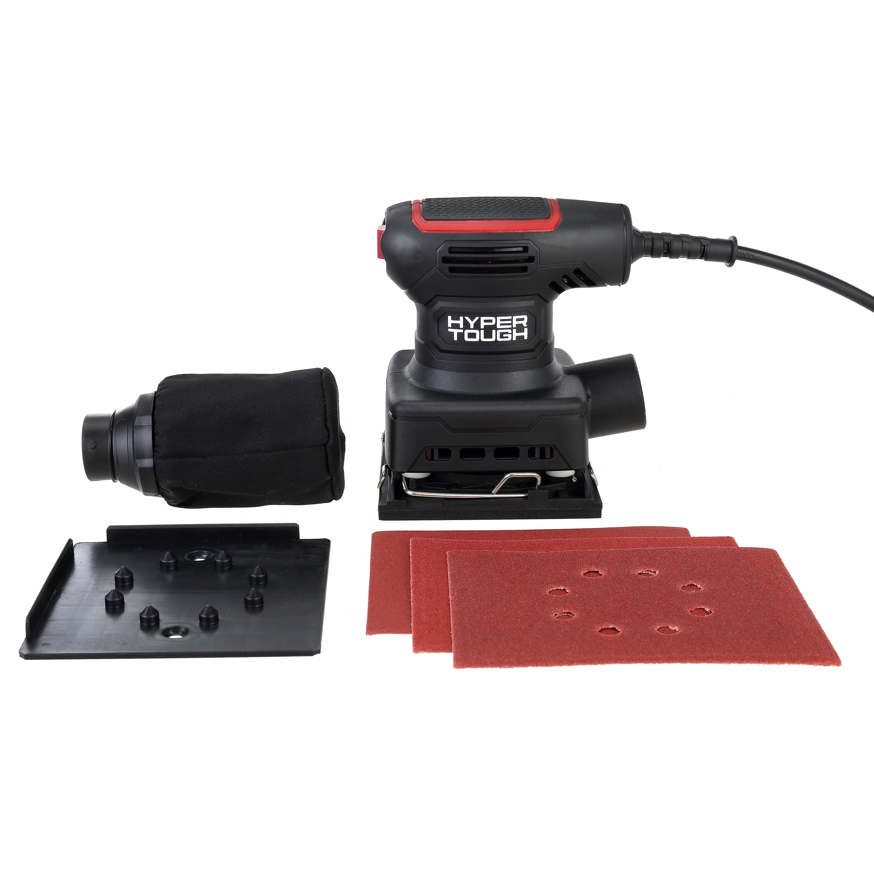 Hyper Tough 2 AMP Corded 1/4 Sheet Palm Sander with Dust Bag