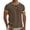 AB1452 Coffee, variant on Mens T-Shirts Solid Color Short Sleeve Crew Neck Tops Breathable Comfortable Man Summer Vacation Party Outfits Coffee Size Xxxl