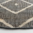 thumbnail image 3 of SAFAVIEH Kilim Wesley Geometric Area Rug, Charcoal/Natural, 3' x 3' Round, 3 of 7