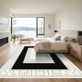 thumbnail image 3 of ODIKA 6x9 Machine Washable Non-Slip Area Rug, Geometric White High Traffic Rug, White, 1087230, 3 of 7
