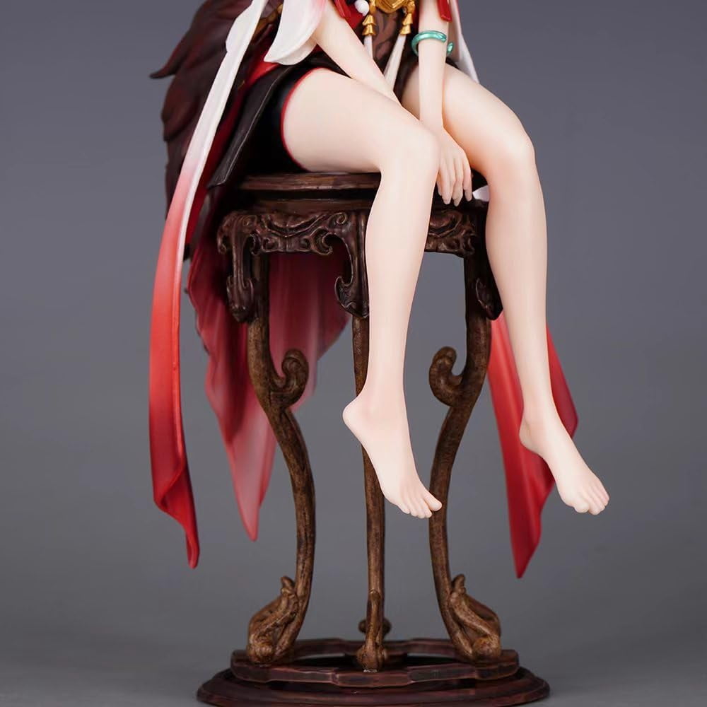 Tingyun Figure Ancient Style Stool Sitting Tingyun Anime Figures 28cm/11inch PVC Character Action Model Figure Statue Decoration Gifts