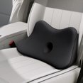 thumbnail image 1 of Almohada de apoyo lumbar Benazcap para silla de coche y oficina, color negro, 1 of 7