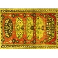 thumbnail image 1 of Ahgly Company Machine Washable Indoor Rectangle Persian Yellow Traditional Area Rugs, 8' x 12', 1 of 4