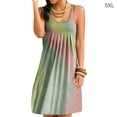 thumbnail image 1 of Vestido corto con estampado de teñido anudado Vestido plisado sin mangas, rosa azul, 5XL Methold AP002087-64, 1 of 7