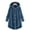 Blue, variant on Winter Coats for Women Fashion Casual Plus Size Button Plush Top Hooded Panel Loose Cardigan Cozy Wool Warm Coat Winter Long Jacket Tops Blue