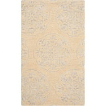 SAFAVIEH Bella Glenna Abstract Wool Area Rug, Beige/Silver, 4' x 6'