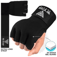 thumbnail image 3 of WYOX Gel Boxing Hand Wraps Inner Gloves for Men & Women –Padded Quick Wraps with 80cm Wrist Straps for Muay Thai, MMA, Kickboxing, & Martial Arts – Breathable Fingerless Workout Gloves, 3 of 8
