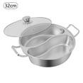 thumbnail image 6 of ToppiJoy 5L Double-flavor Hot Pot, Stainless Steel Hot Pot with Divider and Clear Lid, Divided Stockpot for Gas Hob, 6 of 12