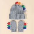 thumbnail image 2 of Mrzhqd Baby Mittens Set Girls Boys Toddler Winter Warm Knit Cute Gloves Hat Warmer Set For 0-3 Years, 2 of 5