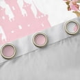 thumbnail image 4 of Feelyou Pink Castle Print Curtains Pack of 2 (42x84 Each) for Kids, Romantic Spring Rose Floral Curtains Blackout, Fairy Tale Princess Bedroom Curtains, Living Room Curtains Decor, 4 of 6