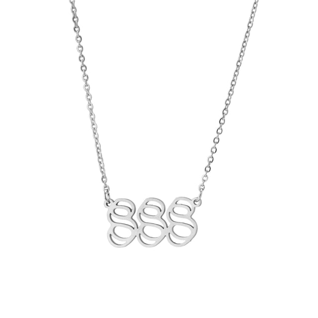 Uds. Colgante de collar con número de Ángel, collar de acero inoxidable chapado en oro/plata, joyería adecuada para mujeres Wmkox8yi sjalhkljlk780