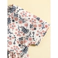 thumbnail image 5 of Coduop Toddler Baby Girl Sun Dress Short Sleeve Floral Print Beach Dress Sundress Clothes Outfit, 5 of 7