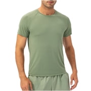 Men's Athletic T Shirts Moisture Wicking Basic Gym Tees Short Sleeve Plain Tshirts Pullover Summer Casual Tops