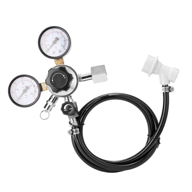 Manomètre Portable à Double Pression pour Bière CO2, Régulateur de Sécurité pour Fût 0-3000 PSI, Installation Facile