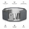 thumbnail image 3 of Wave Aegean 6-Person Inflatable Hot Tub | Integrated Eco Heater | 130 Aquajet Massage System | Anti-Freeze Protection | Quick 15-Minute Setup | Dark Gray, 3 of 7
