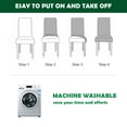 thumbnail image 6 of Chair Covers for Dining Room Set of 6 Kitchen Chair Covers, Dining Room Chair Covers Chair Slipcover Parsons Chair Covers, Dark Cyan, 6 of 7