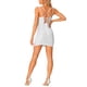 thumbnail image 3 of INSPIRE CHIC Vestido de Mujer con Encaje y Lentejuelas, Tirantes Espagueti, Vestido Mini para Fiesta de Cóctel M Plata, 3 of 6