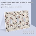 thumbnail image 3 of Yayeee Toggle Light Switch Wall Plate 2-Gang 4.56"x4.48" Decorative Outlet Cover, Floral Plaid, 3 of 7