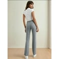 thumbnail image 4 of High Waist Straight-Leg Trousers, 4 of 5