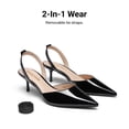 thumbnail image 3 of DREAM PAIRS Women's Slingback Kitten Low Heel Closed Toe Ankle Strap Heels Pointed Toe Strappy Pumps Shoes Party Wedding Dress Shoes, 3 of 7