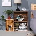 thumbnail image 3 of Tineasur Brown Wooden Desktop Organizer Box for Home Office Desk Accessories, Stationery, and Small Item Storage Solution, 3 of 4