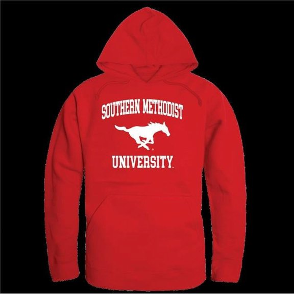 W Republic 569-150-RED-01 Southern Methodist University Mustangs Seal Hoodie, Red - Small