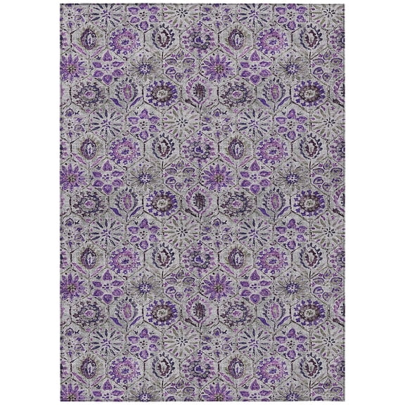 Dalyn Rugs Machine Washable Indoor/Outdoor Chantille Purple 2'6" x 3'10" Rug