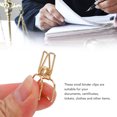 thumbnail image 4 of Paper Clamps, Metal Material Strong Clamping Force Binder Clips 100pcs Hollowed  For Office, 4 of 8