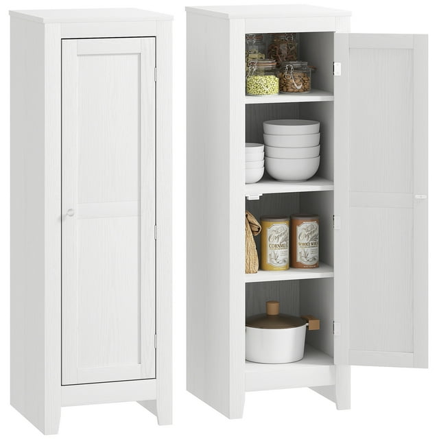 HOMCOM Garde-Manger de Cuisine avec Tablettes Ajustables Porte Simple pour Salle à Manger