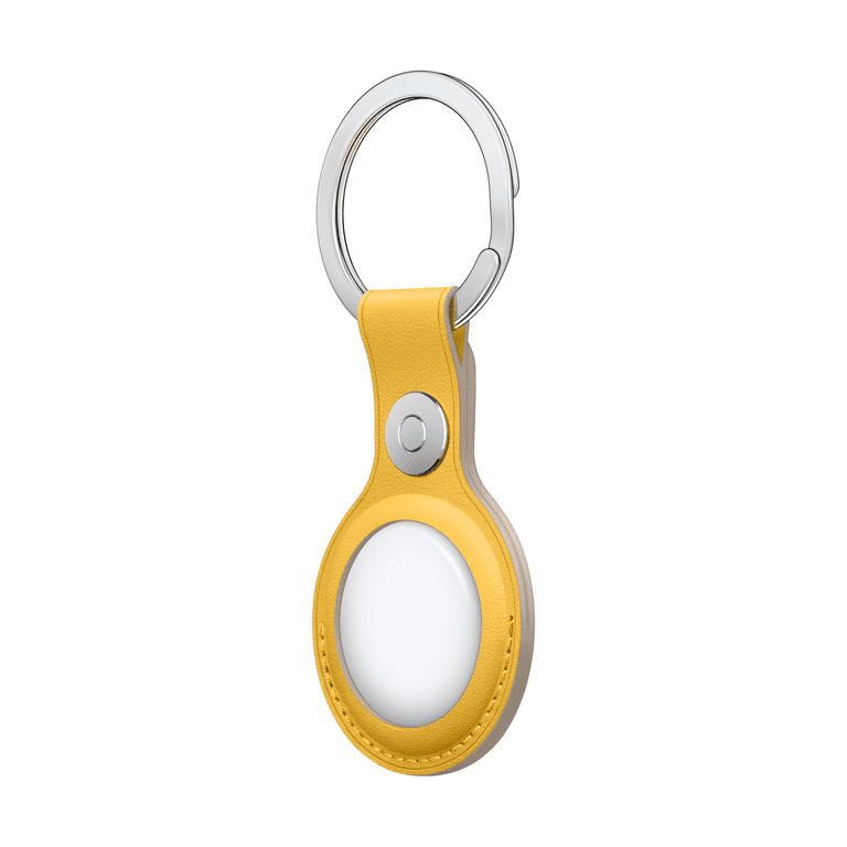 AirTag Leather Key Ring - Meyer Lemon