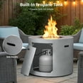 thumbnail image 4 of 32" Round Propane Fire Pit Table, 50,000 Btu Gas Fireplace, Csa Approved Outdoor Heater For Patio, Garden & Dining, 4 of 11