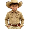 thumbnail image 4 of CAIXIA Boys Western Shirt Embroidered Pearl Snap Button Down Cowboy Short/Long Sleeve Shirts, 4 of 4
