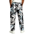 thumbnail image 5 of GrmtClth Mens Camouflage Cargo Pants Relaxed Open Bottom Lightweight Street Style Multi Utility Pocket Walking Daily Pants Black 2XL, 5 of 7