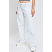 Womens Cargo Jeans with Bungee Hem