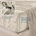 thumbnail image 6 of Bare Home Microplush Fleece Sheet Set - Ultra Soft - Deep Pocket - Twin XL, Sand, 6 of 9