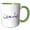 Green/White, variant on 3drose, the Name Yasmin or Jasmine in Arabic Letters Arab Name Calligraphy, 11oz Two-tone Red Mug