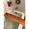 thumbnail image 3 of Stumps Custom Wood Relax in Style with our Zebra Wood Bathtub Tray - the Perfect Bath Caddy for Ultimate Luxury 33-34 Inches Length x 6-9 Inches Width Couples Wine Slots, 3 of 4