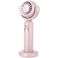 thumbnail image 5 of MiniVentilador Portátil,RosaVentilador De ManoVientos Fuertes3 VelocidadesRotación De 130°,Ventilador De Escritorio Con BaseVentiladorPequeñoUSBRecargableParaAdultoNiñoExteriorInterior, 5 of 5